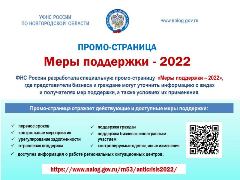 Меры поддержки - 2022